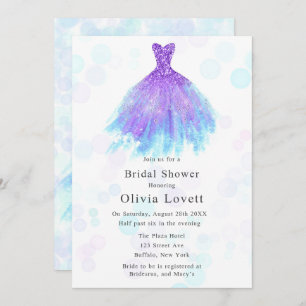 Mermaid Bohemian Bridesmaid Dress Bridal Shower Invitation