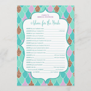 Mermaid Bridal Shower Game 5x7 Invitation