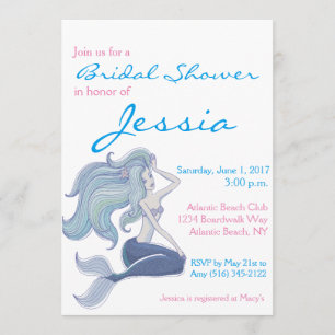Mermaid Bridal Shower Invitation