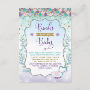 Mermaid Bring a Book Card Under the Sea Baby Girl