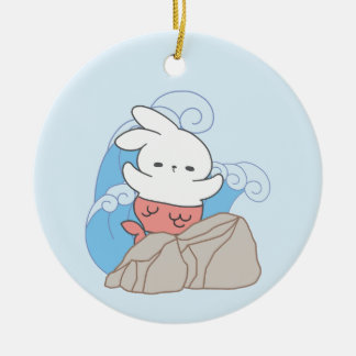 Mermaid Bunny Adventures A Splash of Summer Fun Ceramic Tree Decoration