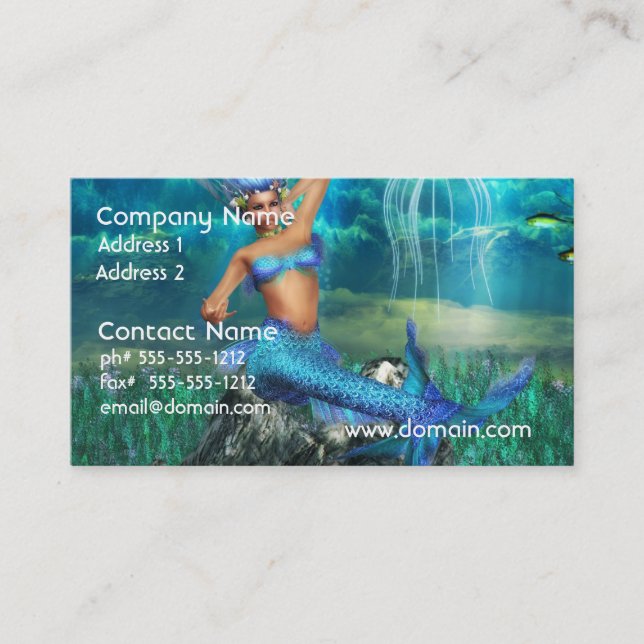 Mermaid Business Cards (Front)