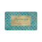 Mermaid Business Cards Teal and Gold Sequin