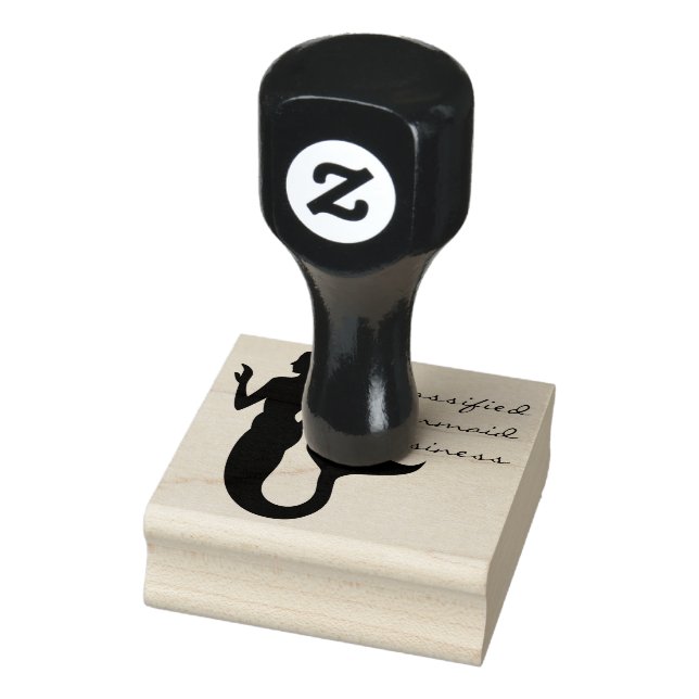 Mermaid Business Sea Girl Rubber Stamp (Stamp)