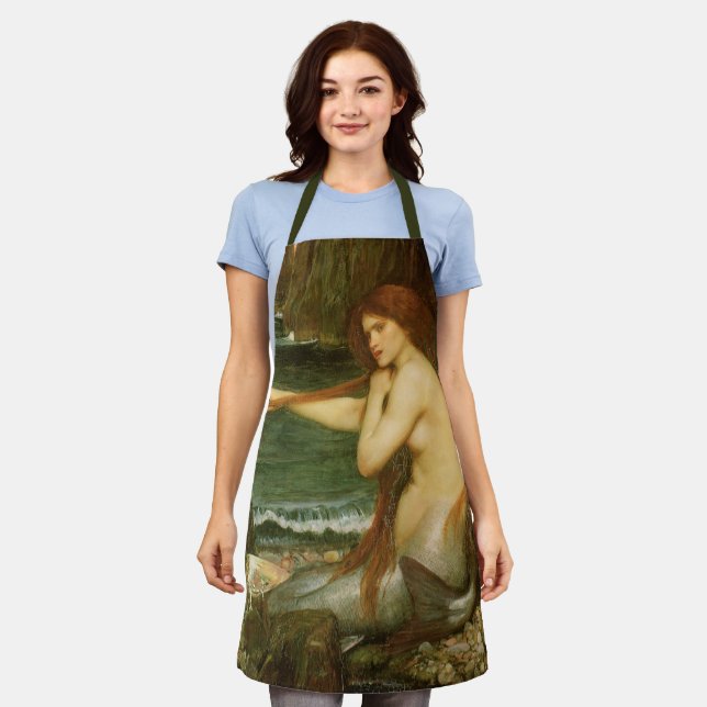 Mermaid by John William Waterhouse Apron (Worn)