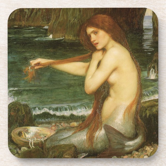 Mermaid by John William Waterhouse Coaster (Front)