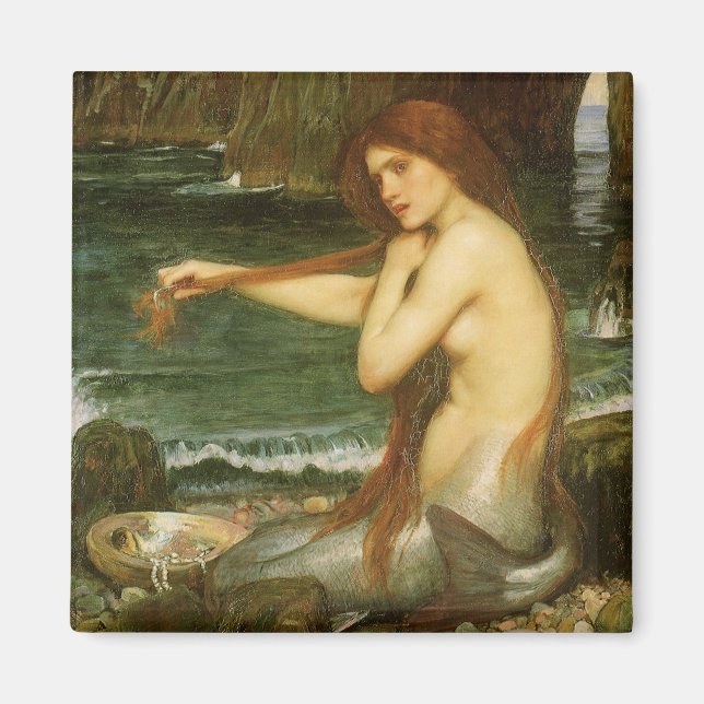 Mermaid by John William Waterhouse Magnet (Front)