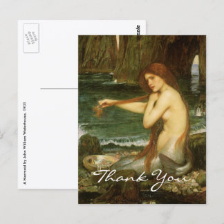 Mermaid by John William Waterhouse Postcard