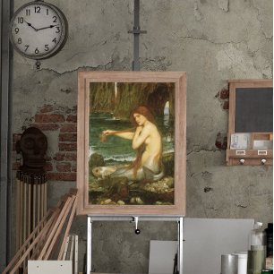 Mermaid by John William Waterhouse Poster