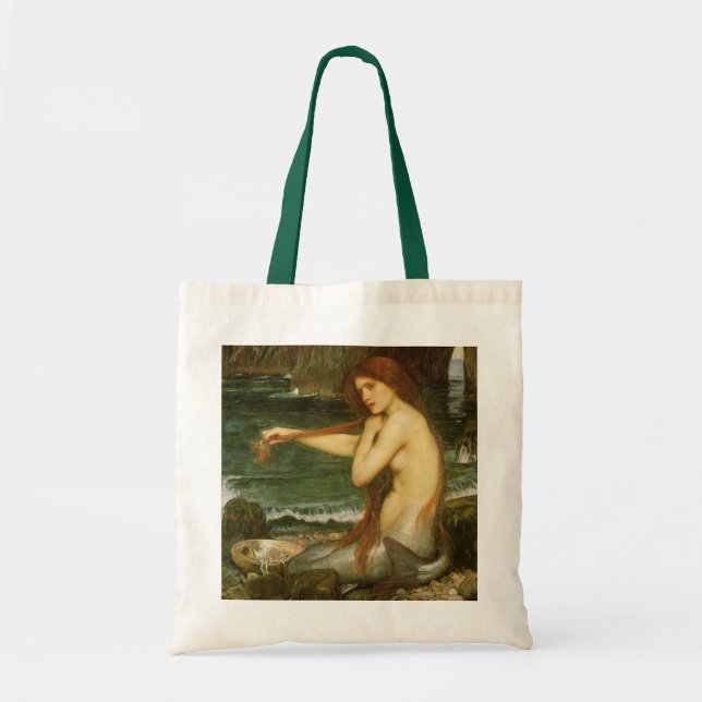 Mermaid by John William Waterhouse Tote Bag (Front)