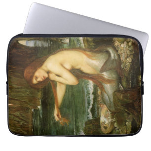 Mermaid by JW Waterhouse, Victorian Mythology Art Laptop Sleeve