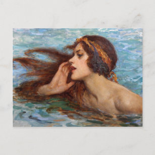 Mermaid Calling Postcard