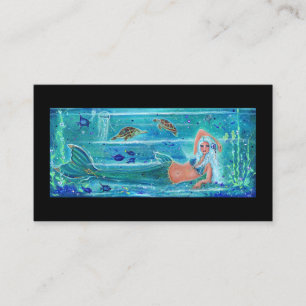 Mermaid Calypso art by Renee Lavoie   Business Card
