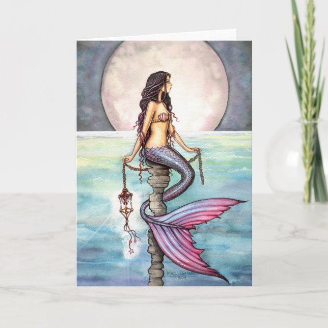 Mermaid Card Notecard by Molly Harrison (Front)