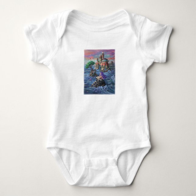 Mermaid Castle Baby Bodysuit (Front)