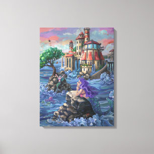 Mermaid Castle Canvas Print
