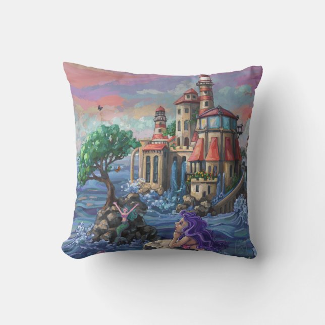 Mermaid Castle Cushion (Front)