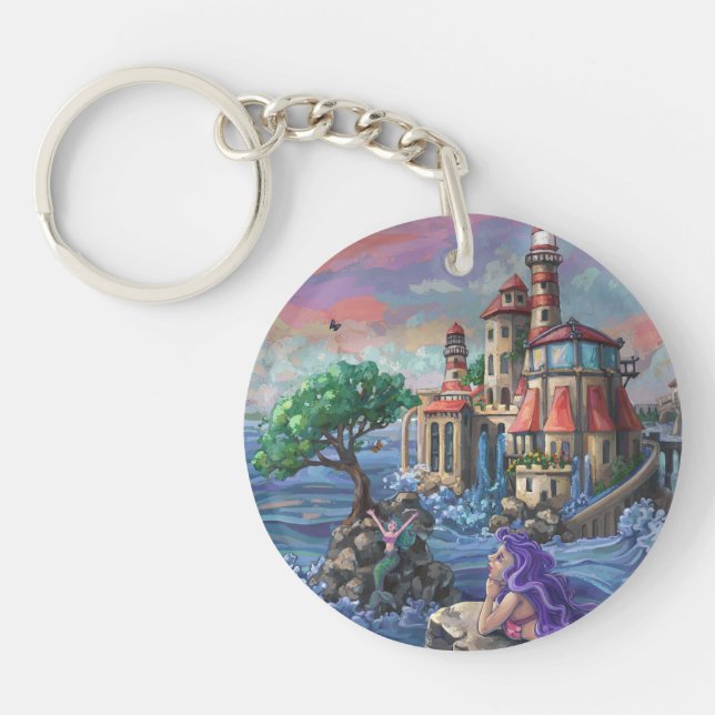 Mermaid Castle Key Ring (Front)
