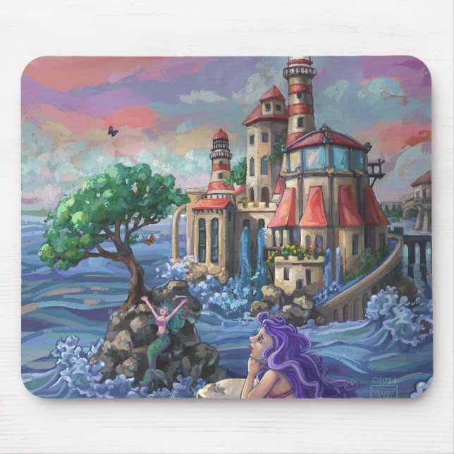 Mermaid Castle Mouse Mat (Front)