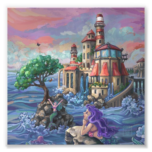 Mermaid Castle Photo Print (Front)