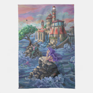 Mermaid Castle Tea Towel