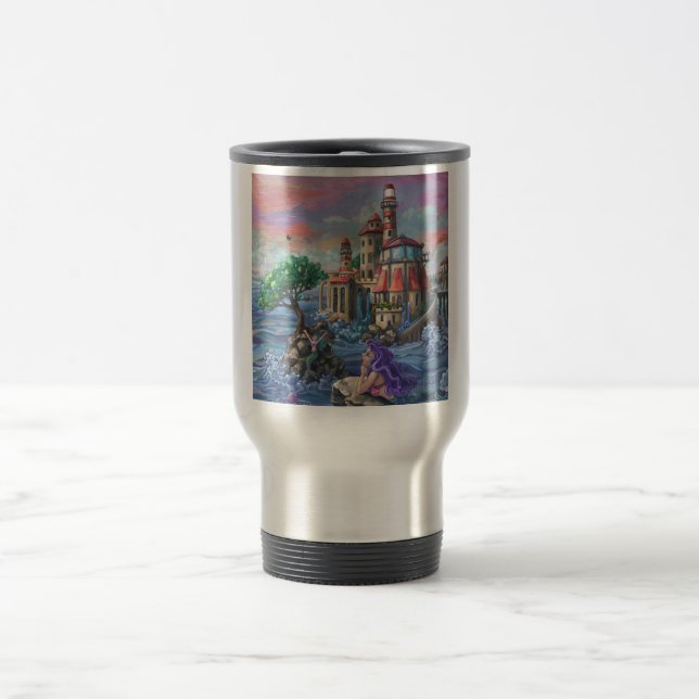 Mermaid Castle Travel Mug (Center)