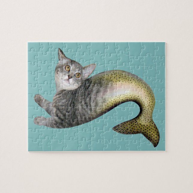 Mermaid Cat Jigsaw Puzzle (Horizontal)