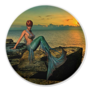 Mermaid Ceramic Knob