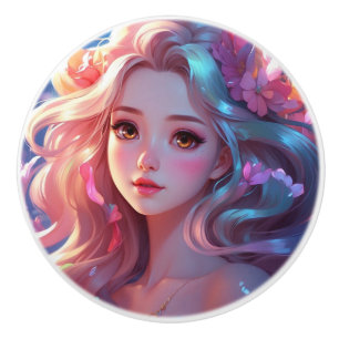 Mermaid ceramic knob