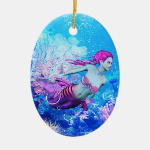 Mermaid Ceramic Tree Decoration