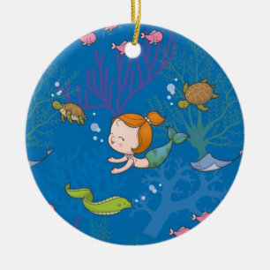 Mermaid Ceramic Tree Decoration