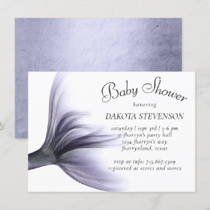 Mermaid Chic   Dusty Lavender Purple Shower Invitation
