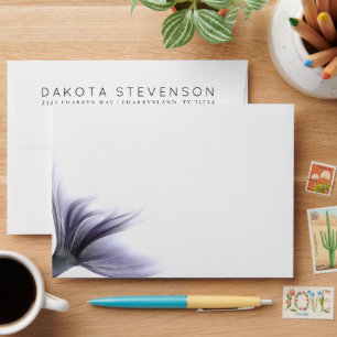 Mermaid Chic Tail   Dusty Lavender Purple Address Envelope