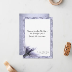 Mermaid Chic Tail   Dusty Lavender Purple Custom Card