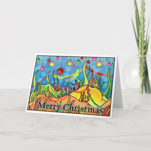 Mermaid christmas card (Front)