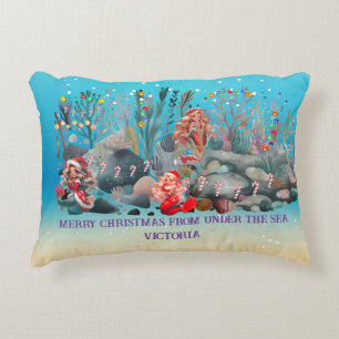 Mermaid Christmas  Decorative Cushion