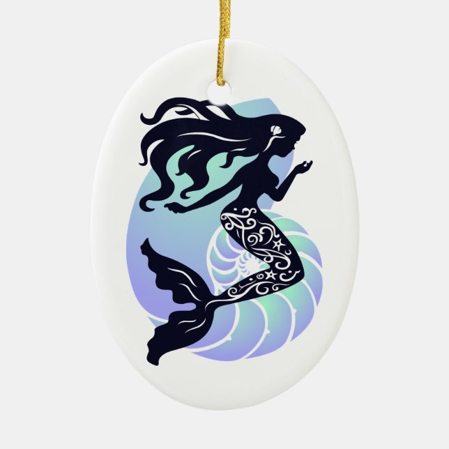 Mermaid Christmas Ornament (Front)