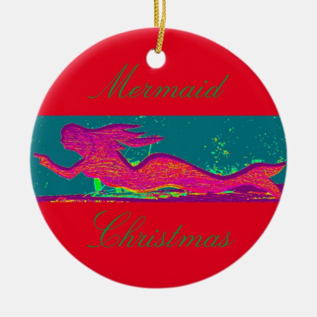 mermaid christmas ornament (Front)