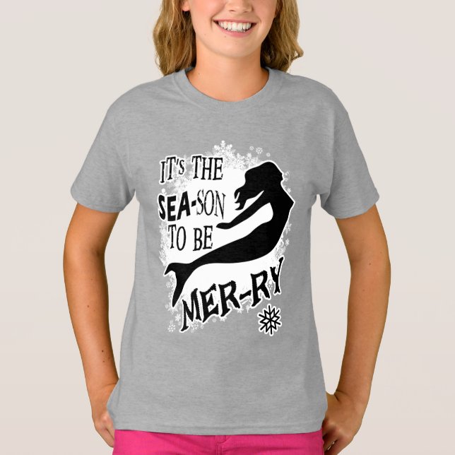 Mermaid Christmas T-Shirt (Front)