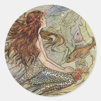 Mermaid Classic Round Sticker