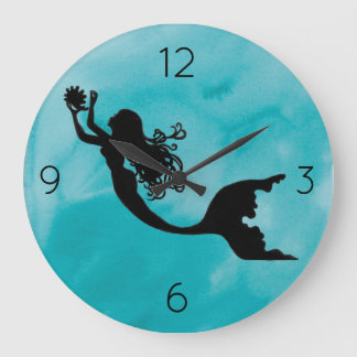 Mermaid Clock - blue