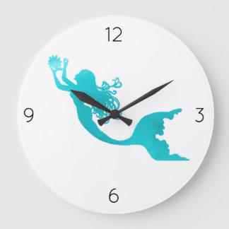 Mermaid Clock - white