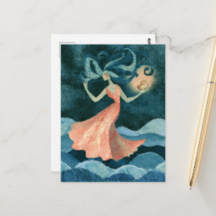 Mermaid Collage Postcard
