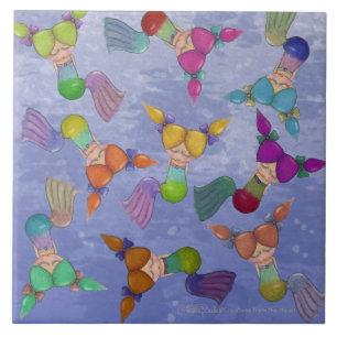 Mermaid Collage Tile