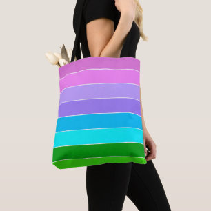 Mermaid Colour Stripes Tote Bag