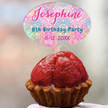 Mermaid colourful whimsical birthday custom