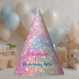 Mermaid colourful whimsical birthday custom party hat