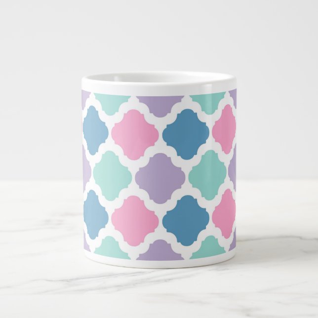 Mermaid Colours Rainbow Large Coffee Mug (Front)