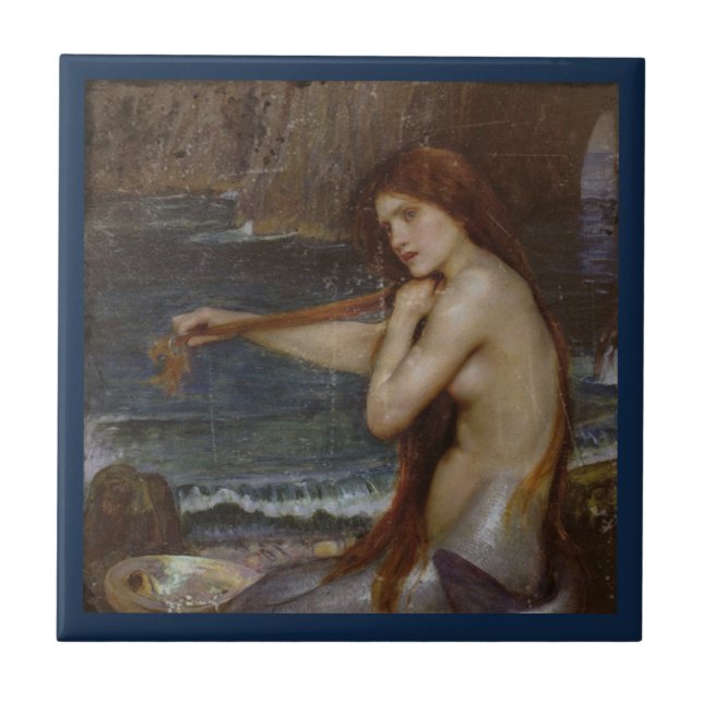 Mermaid Combing Her Hair Tile (Front)