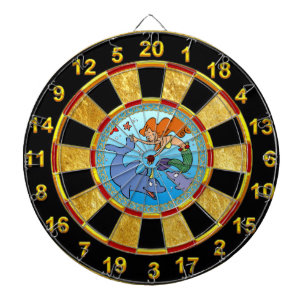 Mermaid comic ocean underwater dolphin work of art dartboard
